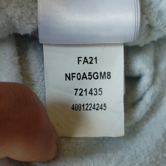 The North Face Girls Pullover Hoodie Ice Blue Big Spell Out Logo Size S 7/8 - Picture 13 of 15